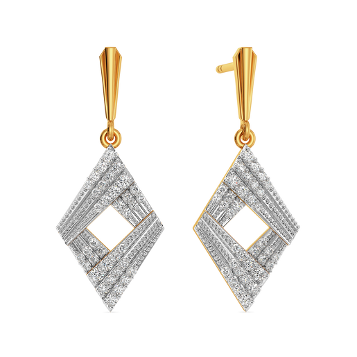 Pretty Pleats Diamond Earrings