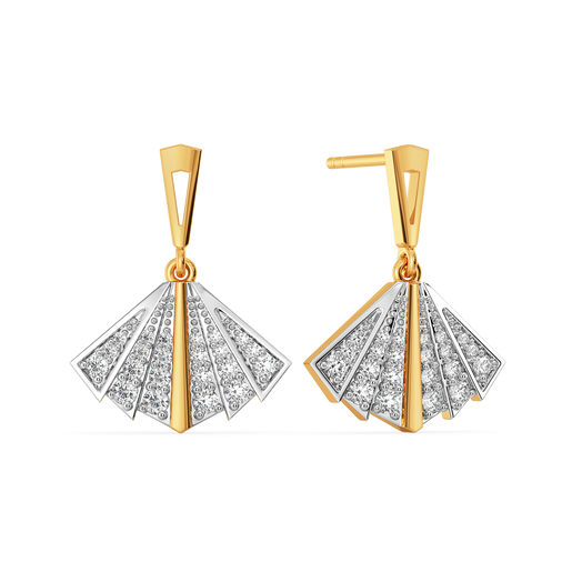 Dramatic Pleats Diamond Earrings
