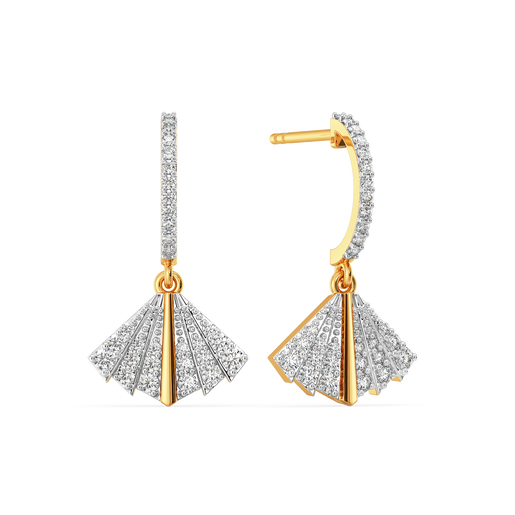 Dramatic Pleats Diamond Earrings