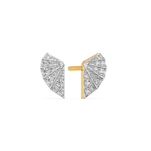 Dramatic Pleats Diamond Earrings