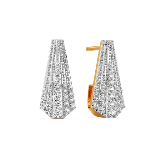 Folded Elegance Diamond Earrings