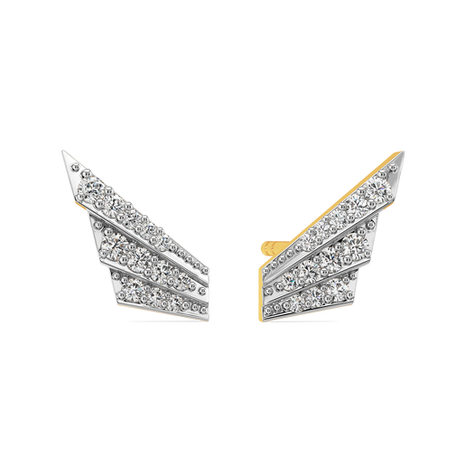 Folded Elegance Diamond Earrings