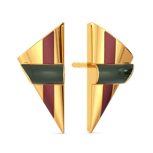 Dual Scholars Gold Earrings