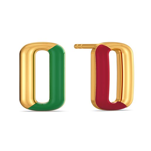 The Casual Crest Gold Earrings