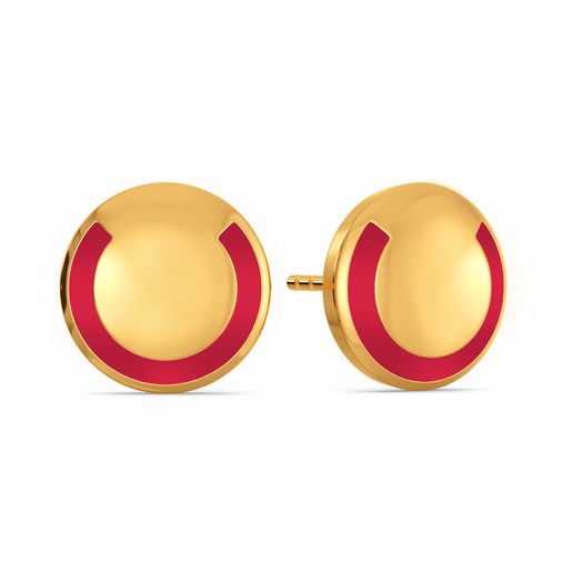 Preppy Patterns Gold Earrings