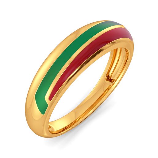Very Varsity Gold Rings