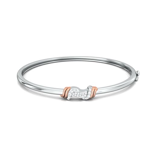 Curly Ribbon Diamond Bangles