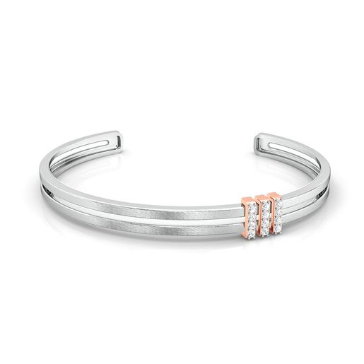 Frosted white Diamond Bangles