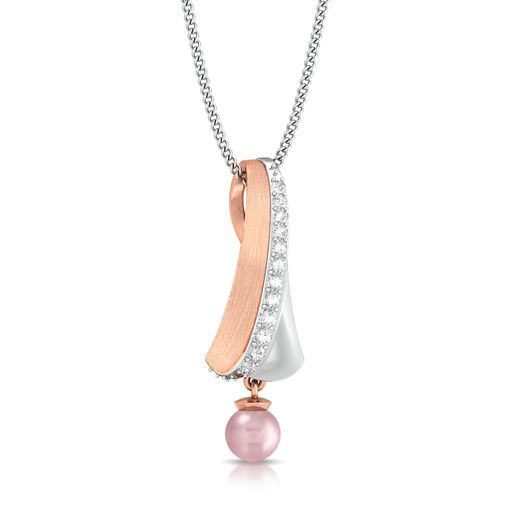 Pearly pink Diamond Pendants