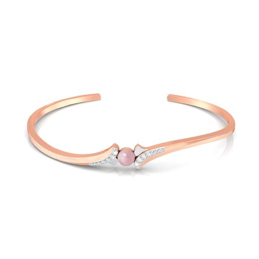 Pearly pink Diamond Bangles
