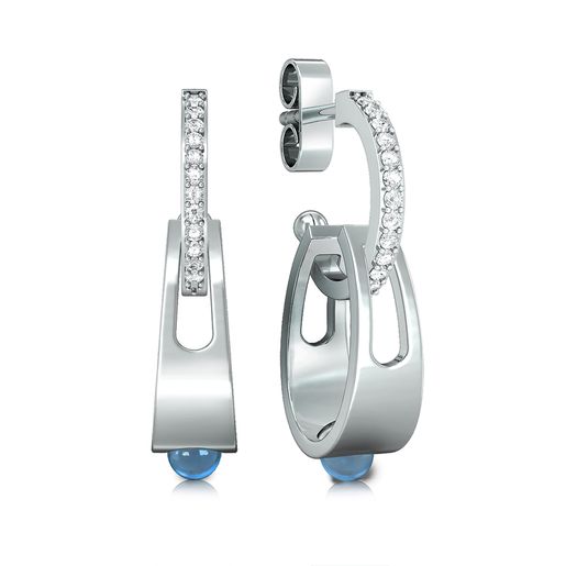 Arctic blue Diamond Earrings