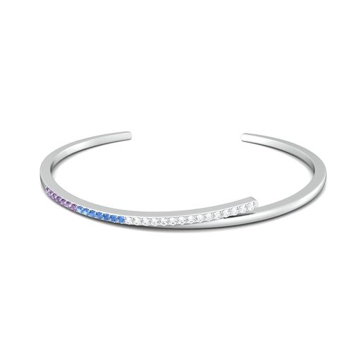 Polychrome blend Diamond Bangles