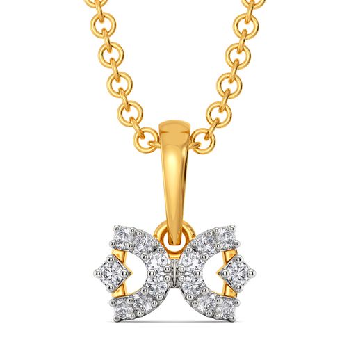 Right to Bow Diamond Pendants