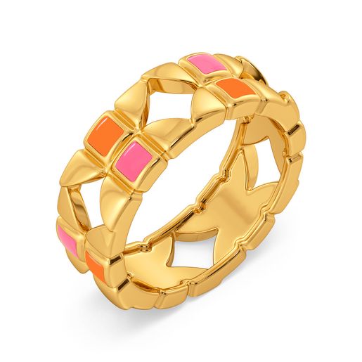 Digital Dreams Gold Rings