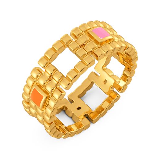 Bold N Digital Gold Rings