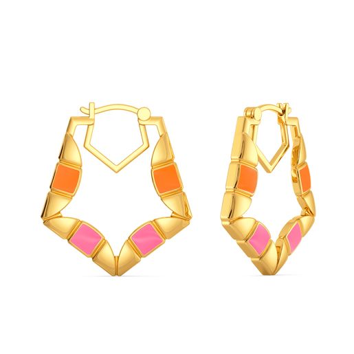 Digital Drama Gold Earrings