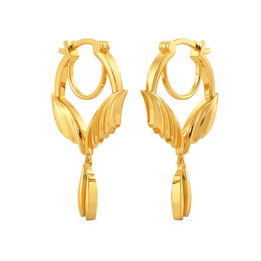 Pleats on Fleek Gold Hoop Earring