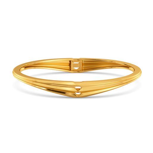 Pleat Flair Gold Bangles