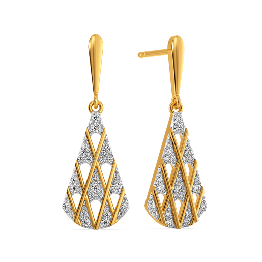Pretty Bold Plaid Diamond Earrings