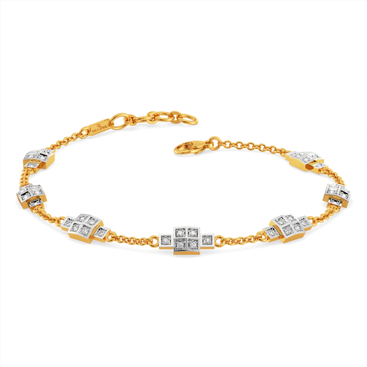 Plaid Unraveled Diamond Bracelets