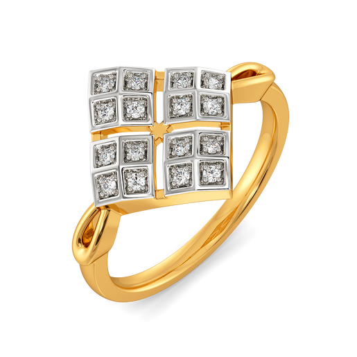 Plaid Unraveled Diamond Rings