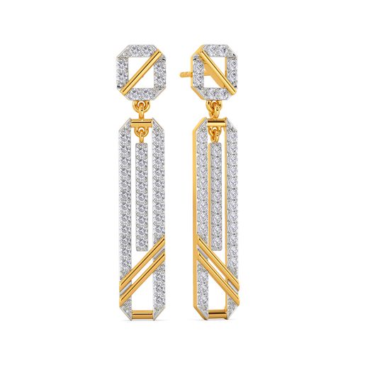 Track Suit Up Diamond Earrings