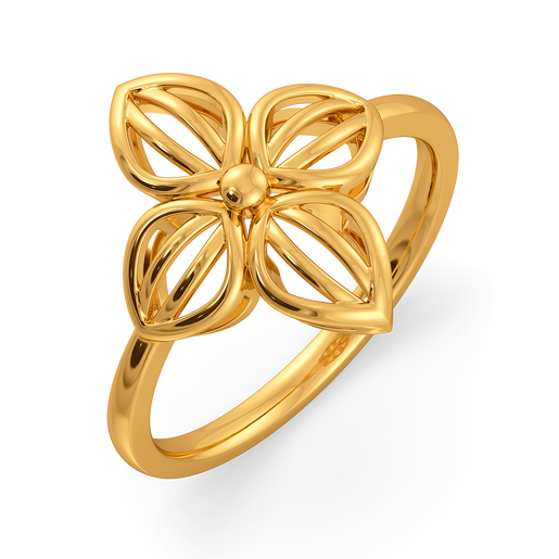 Woven Whispers Gold Rings
