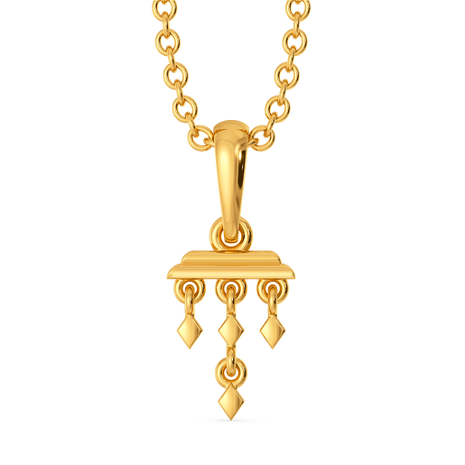 Fringe Flirt Gold Pendants