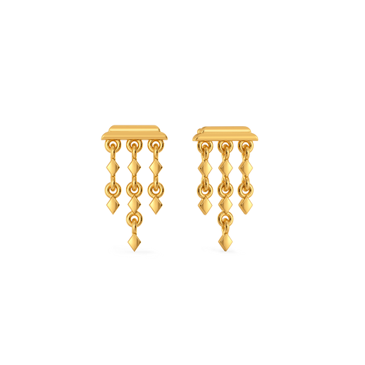 Fringe Flirt Gold Earrings