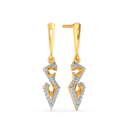 Rebelliously Put  Diamond Earrings