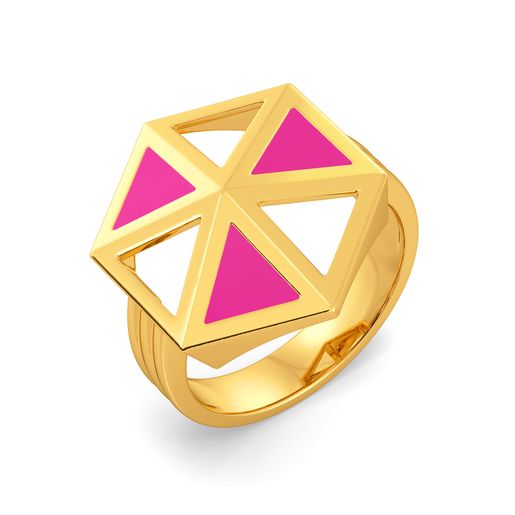 Pink Panache Gold Rings