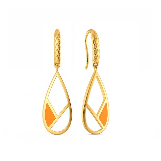 Pumpkin Squash Gold Earrings