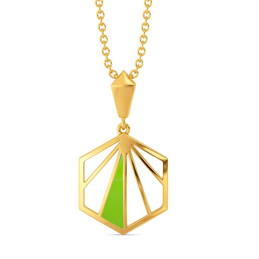 Green Sheen Gold Pendants