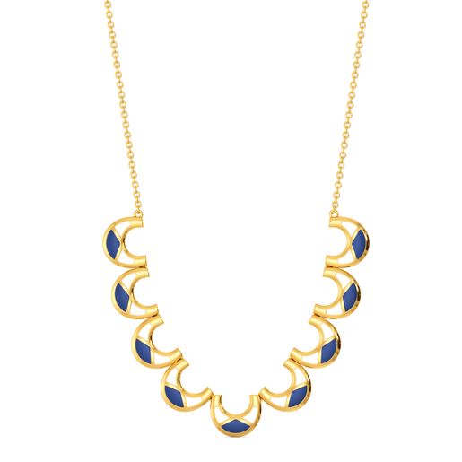 Whirls O Blue Gold Necklaces