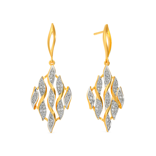 Ruffle Mania Diamond Earrings