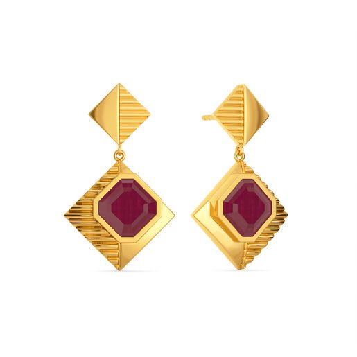 Crimson Courage Gemstone Earrings
