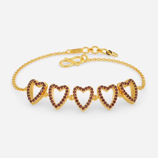 Hearts O Ruby Gemstone Bracelets