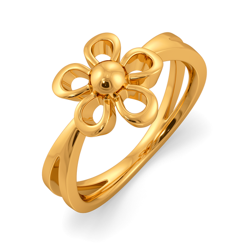 Golden Petals Gold Rings