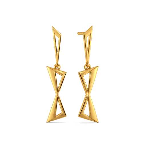 Power Pencil Play Gold Earrings