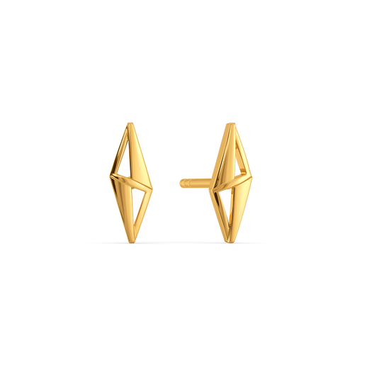 Power Pencil Play Gold Earrings