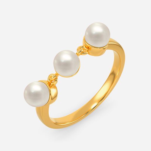 Pearl Drizzle Gemstone Rings
