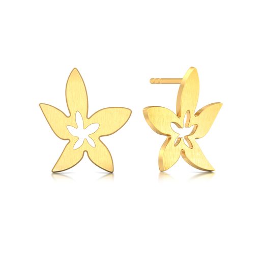 Golden Starflower Gold Earrings