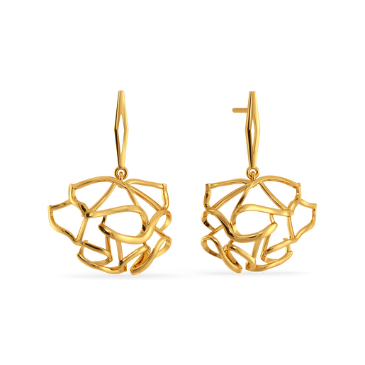 Not Your Usual Ruffles Gold Earrings