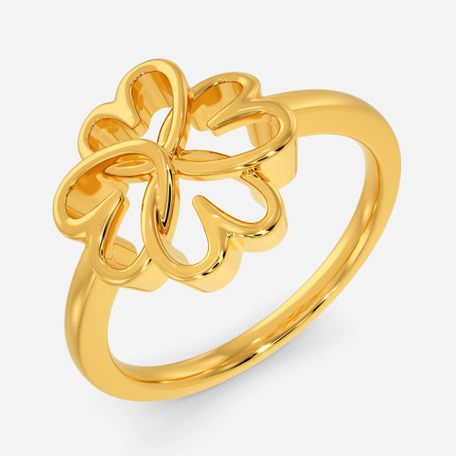 Charm O Crochet Gold Rings