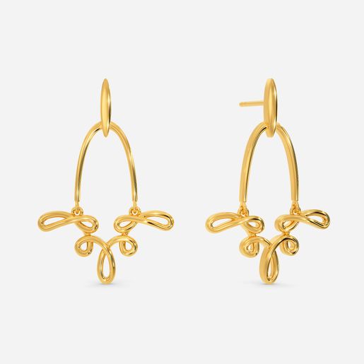 Fit to Knit Gold Earrings