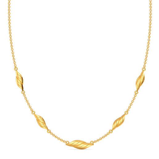 Ruffle Rush Gold Necklaces