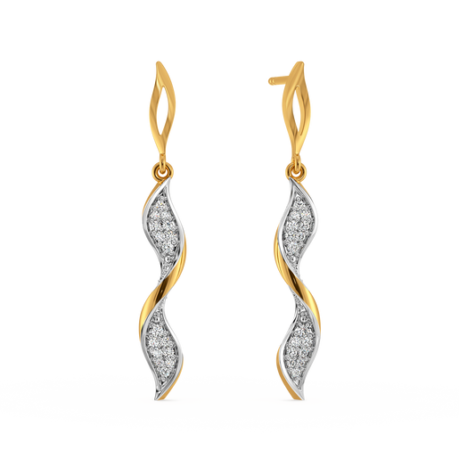 A Touch of Ruffle Diamond Earrings