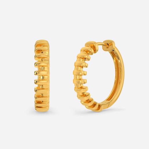 Surreal Harmonica Gold Earrings