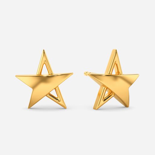Astro Story Gold Stud Earring
