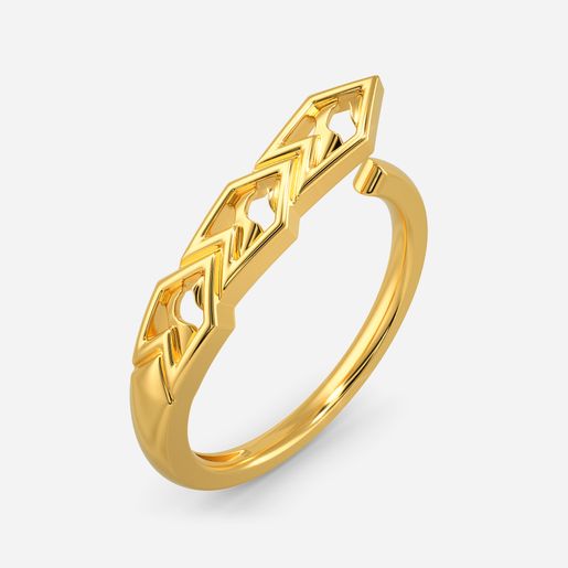 Bold Spotted Gold Rings
